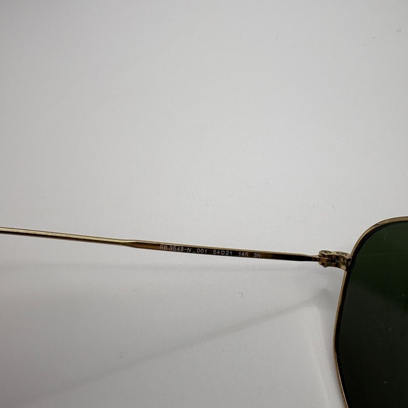 Ray-Ban RB3548N Hexagonal Flat Lenses Gold Sunglasses 54-21-145 001 - Picture 5 of 6